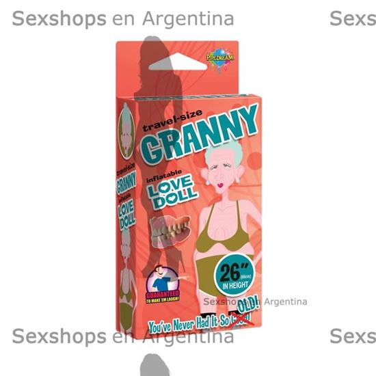 Muñeca inflable de anciana